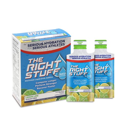 The Right Stuff electrolyte drink concentrate - 10 Pouch Box - Lemon Lime