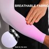 2-Pairs Arm Sleeves for Men and Women - Tattoo Cover Up - Cooling Sports Sleeve - White & Pink