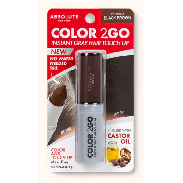Absolute New York Color 2 Go Hair Stick Black Brown