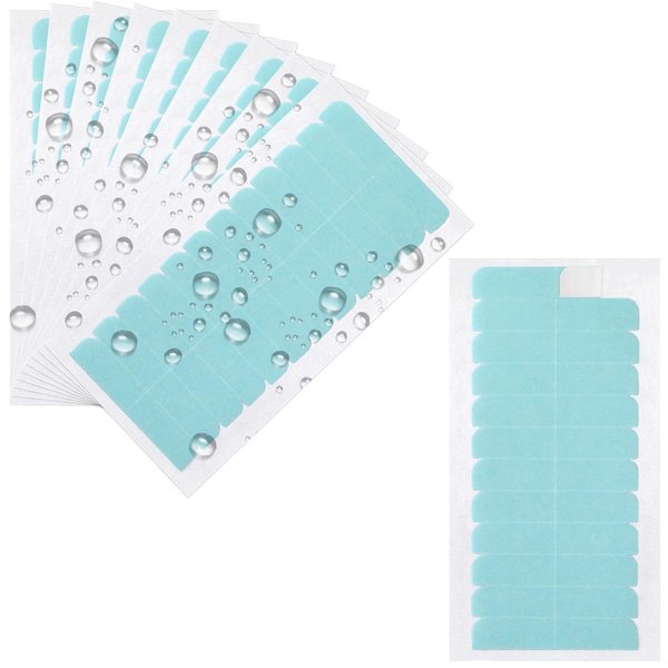 Piriuuo 120 Pcs Hair Extension Tape Tabs Double Sided Adhesive Tape for Hair Extensions Tape in Tape Replacement Tape in Extension Remover Human Hair Wig Tape Beauty Tools, Green