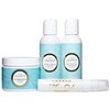LaLicious Sugar Reef Travel Set - Whipped Sugar Scrub, Shower Gel / Bubble Bath, Body Butter & Body Oil in a Luxe Velour Makeup Bag (4 Piece Kit)