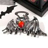 Vsdski Halloween Hair Clips Metal Black Hair Claw Clips Bat Ruby Claw Clips for Thick Thin Hair Jaw Clips Strong Holds Non-Slip Hair Barrettes Exquisite Hairpin Halloween Hair Accessories for Women