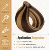 Belaved Tape ins Hair Extensions Human Hair Medium Brown Highlighted Honey Blonde 50g/pack 20pcs Straight Seamless Skin Weft Tape in Real Human Hair Extensions 22inch #4P27