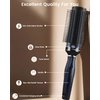 Retractable Detangling Hair Brush for Curly, Straight Wet Hair, Round Hairbrush for Blow Dry, Soft Bristles, Easy Clean Travel Brush Navy Blue