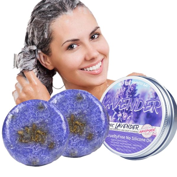 VOKSODHCK Shampoo Bar for Gray Hair, Shampoo Conditioner Bar, Natural Organics Shampoo Conditioner For Men & Women (2PCS)