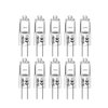 10 Pack CRYSTAL CLEAR 4MM Wide 20 Watt AC DC 12V T3 Light Bulb Replacement JC G4 2 Pin Base Halogen Kitchen Table Pendant Lamp 12 Volt 20W Bi-Pin Warm Clear Bright White Landscape Desk Lighting