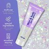 Body Glitter Gel, 2 Jars Holographic Chunky Glitter Makeup for Body, Hair, Face, Nail, Lip, Eyeshadow, 120ml Long Lasting Iridescent Chunky Glitter for Concert Festival Rave (White & Red)