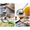 GuDoQi Soup Ladle, 3 Pack Durable 304 Stainless Steel with Polished Titanium Plated Big Volume Soup Spoon, Kitchen Gadget Utensil,8 Inch, Gold