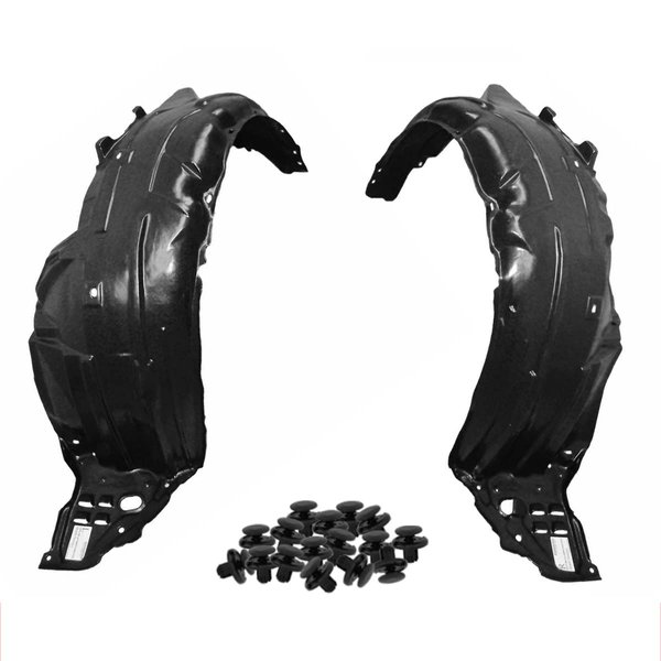 Parts N Go Fender Liner Set w/Clips for 2006-2011 Civic Sedan Front Driver & Passenger Side Left Right HO1250107 HO1251107 74151SNAA10 74101SNAA10