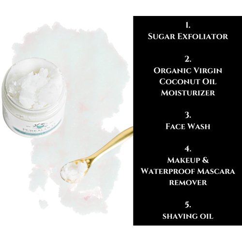 PURE & COCO 5-in-1 Exfoliating Body Scrub & Face Exfoliator - Organic Coconut Oil for Dry Skin - Soft, Moisturized, Smooth & Glowing Skin, Naturally - Peppermint & Coconut 22 oz