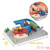 Driven by Battat – Gas Station & Drive-Thru Restaurant Playset – Toy Car Accessories for Kids – 5-Piece Set with Toy Food Truck – Toy Car Playset – 3 Years + – Pocket Dine & Drive Pit Stop (5pc)