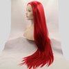xiweiya Bright Red Lace Wigs for Women13*4 Lace Front Red Wigs Long Straight Red Wigs Synthetic Heat Resistant Fiber Natural Straight Hair Wig Ombre Red Lace Wigs180% Density 26 Inch