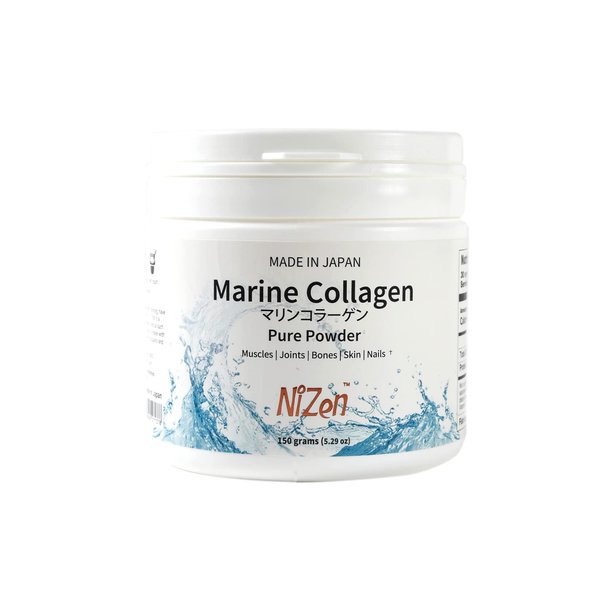 Nizen Marine Collagen Pure Powder, Hydrolyzed Peptides Easy-to-Digest Amino Acids Supplement. Unflavored. Non-Clumping. Made in Japan. 5.29oz