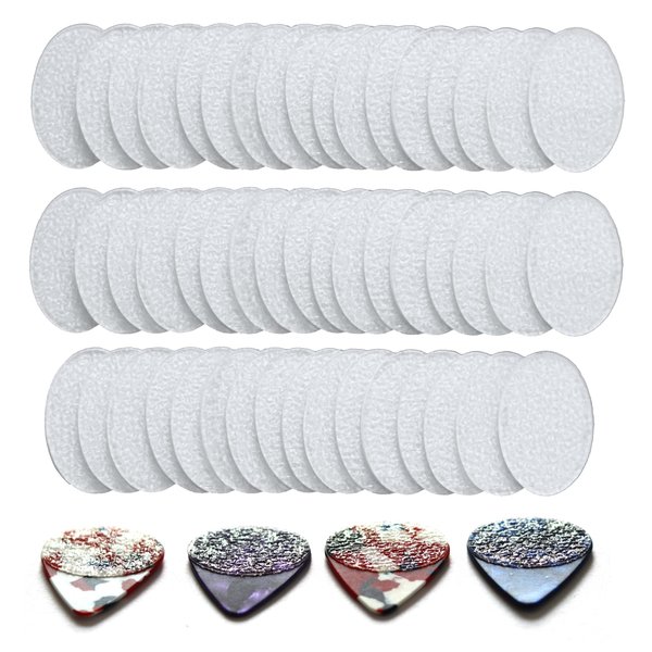 Grip for Guitar Picks,0.6mm Thin Anti-slip Guitar Pick Grip Non Sticky Feeling(50 Pcs)