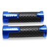 R QIANKONG 7/8" 22mm Motorcycle Handlebar Grips Compatible with GSXR 125 250 300 600 750 1000 GSX-R CNC Aluminum Rubber Handle Grips Motorcycle Fits(Blue)