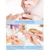 Nail Soaking Bowl, Soak Off Gel Polish Dip Powder Remover Manicure Bowl with Triangle Cuticle Peeler and Stainless Steel Cuticle Pusher Nail Art Tool (Blue-1Piece)