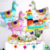 KatchOn, 4Pcs Llama Balloons for Birthday Party - Giant 39 Inch | Llama Birthday Balloons for Llama Birthday Decorations | Alpaca Foil Balloons for Fiesta Party Decorations | Llama Party Decorations