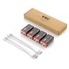 EBL USB Rechargeable 9V Lithium Batteries - 5400mWh Long Lasting LI-ion Batteries with Micro Charging Cable - Quick Charge in 2 Hours (4 Pack)