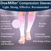 Doc Miller Calf Compression Sleeve Men and Women 20-30 mmHg, Shin Splint Compression Sleeve for Varicose Veins and Maternity 1 Pair ( Pink Pink White, Small)