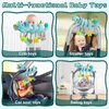Spiral Car Seat Activity Toy, Stroller Arch Toy, Baby Crib Toys Hanging for Infant Boy Girl Ages 0-12 Months, Newborn Sensory Toy with Rattle, Squeaky, Ringing Bell for Bassinet, Stroller, Crib