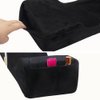 Beauty Salon Eyelash Extension Neck Pillow - Comfortable Velvet Beauty Memory Foam Pillow,Eyelash Pillow Grafted Eyelash Curve Pillow with Makeup Pocket to Protect Neck(Black)