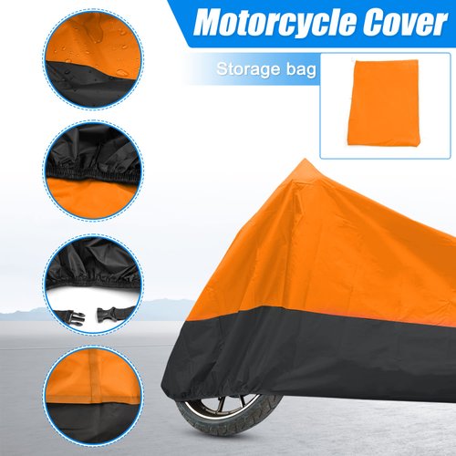 uxcell Motorcycle Cover Rain Dust Protector XXL for Harley Davidson Cruiser Sportster Fatboy Softail Dyna Super Glide