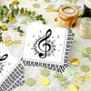 100Pcs Music Note Napkins Music Napkins Music Notes Party Supplies Disposable Music Party Napkins Musical Note Cocktail Luncheon Dinner Napkin for Music Themed Karaoke Music Birthday Party Decorations
