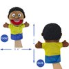 Family Hand Puppets, Puppets for Adults Puppets for Kids Role Paly Family Members 11.8 INCH, Multicultural Finger Puppet with Movable Mouth Soft Plush Puppets for Storytelling Teaching (African Style)