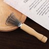 Hair Brush Cleaner 4PCS Hair Comb Cleaner Mini Removable Home Travel Salon Rake with Metal Wire Portable Comb Brush Wooden Handle Cleaning Tools