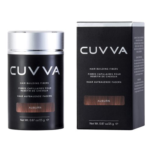 Hair Building Fibers by CUVVA for Fine & Thinning Hair (AUBURN) - Thicker Looking Hair in 15 Seconds - 10 Different Shades for Men & Women - 0.87oz