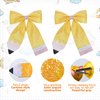 Pencil Bow Hair Clip Yellow Pencil Bow Clip Glitter Bow Hair Clips Design Back to School Bow Alligator Clips Girl Woman Bow Hair Accessories for School,Classroom,First Day of School Party 2Pcs
