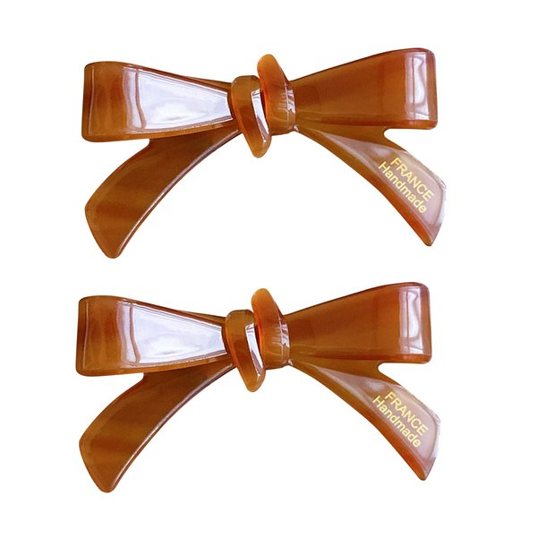 2 Pcs Shiny Sweet Bow Spike Alligator Duck Bill Hair Clips Sparkle Acrylic Bowknot Hair Barrettes Duckbill Bobby Pin Chic Hair Clips for Girls Styling (Brown)