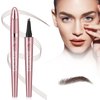 3D Waterproof Microblading Eyebrow Pen,Magic Eyebrow Pencil with 4 Fork Tip,Natural Long-Lasting Smudge-proof Fine Stroke eyebrow microblading Pen for Women(Dark brown)