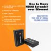 J-Tech Digital HDMI Extender 1080P 60Hz Over Single Cat5e/6 up to 328ft (100m) | One to Many Setup Over LAN, IR Pass, H.265 Encoding, Low Bandwidth [JTECH-EX100M2R] (RX Only)