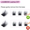 Individual Lashes 72 Cluster Lashes Mixed Tray Volume Eyelash Clusters DIY Lash Extension Kit Soft Lash Clusters Fluffy Mink Cluster Eyelash Extensions (03-0.07C, 9-16mm)