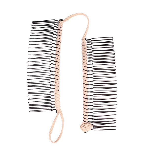 Lurrose Stretchy Banana Hair Clip Women Hair Clamp Vintage Clincher Comb No Crease Hair Clips Ponytail Holder for Natural Curly Thick Wavy Hair Ponytail Style and Up-do Beige