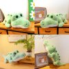 MIDBEAR Crocodile Plush Pillow and Stuffed Animal, Soft Toy for Children and Adults, Birthday, Baby Shower (21.6inch)