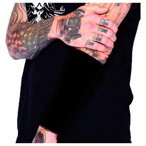 Tat2X Ink Armor Premium Forearm 9" Tattoo Cover Up Sleeve - No Slip Grip - U.S. Made - Black - XSS (one sleeve)