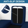 Smiry Printed Couch Cushion Covers, Stretch Soft Couch Covers for Sofa, Washable Non-Slip Sofa Slipcover Furniture Protector for Indoor and Outdoor (1 Pack, Navy)
