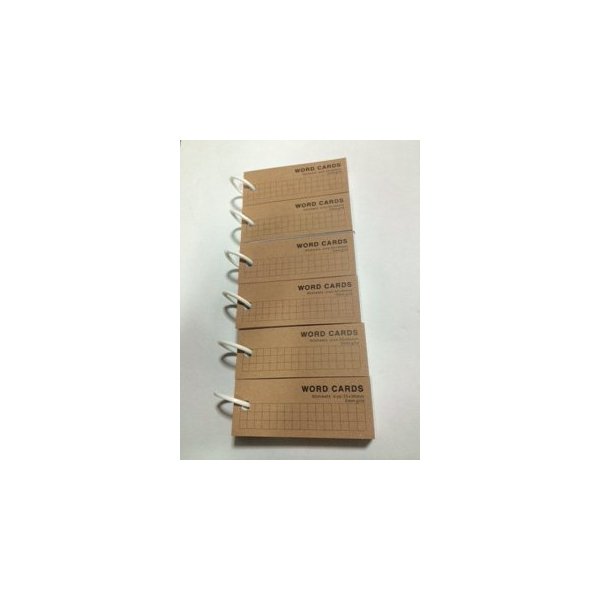 Mini Blank Flash Cards with Binder Ring - 1.5 X 3.5 Set of 6 Decks, 80 Cards Each (480 Cards)