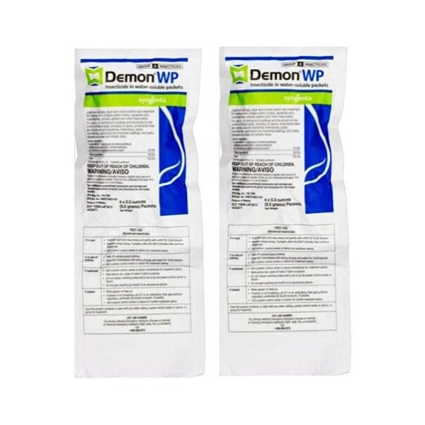 Syngenta Demon WP Insecticide 2 Envelopes Containing 4 Water-Soluble 9.5 Gram Packets Makes 4 Gallons Cypermethrin 40%