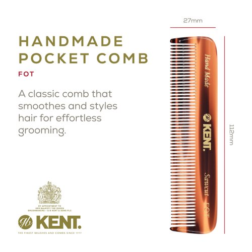 Kent Beard Comb Set Pocket Combs for Men - Pocket Comb Beard Kit for Men for Travel and Home, Mustache Comb for Men, Mini Comb Beard Combs for Mens Grooming, Handmade Kent Comb Mens Beard Grooming Set