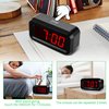 Alarm Clock, LED Digital Clock, Small Wall Clock, Battery Operated, Adjustable 3-Level Led Brightness, Dim Night Mode, 12/24Hr, Cordless, Constantly 1.2'' Digits Display for Bedroom/Travel,Easy to Set
