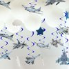Air Force Hanging Swirls Party Decorations Top Airforce Gun Airplane Pilot Birthday Party Supplies Aircraft Fighter Jet Party Decor Whirls Ceiling Swirls Streamers Aviation Plane Theme Party Backdrop