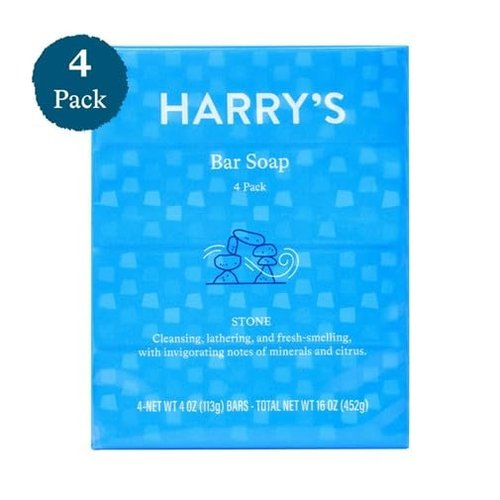 Harry's Bar Soap, Stone Scent, 4 oz, 4 Pack