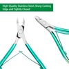 Cuticle Trimmer with Cuticle Pusher Cuticle Nipper Cuticle Remover Cutter Stainless Steel Nail Cuticle Trimmer Manicure Pedicure Tools for Nail