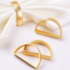 APTWOW Gold Napkin Rings Set of 12, Semicircle Metal Gold Napkin Holder Buckles, Easter Napkin Rings, Napkin Rings for Dinner Table Decor, Wedding, Banquet, Party