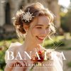 Banatra Rhinestone Bride Wedding Hair Comb Gold Flower Headpiece Bridal Crystal Leaf Hair Accessories for Women and Girls