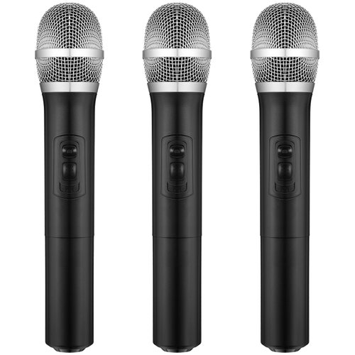 Kacctyen 3 Pcs Fake Microphone Toy Microphone Prop Playing Plastic Realistic Prop Microphone Pretend Mics Simulate Speech Practice Microphone for Karaoke Carnival Costume Prop Party Favor(Novel Style)