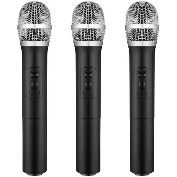Kacctyen 3 Pcs Fake Microphone Toy Microphone Prop Playing Plastic Realistic Prop Microphone Pretend Mics Simulate Speech Practice Microphone for Karaoke Carnival Costume Prop Party Favor(Novel Style)